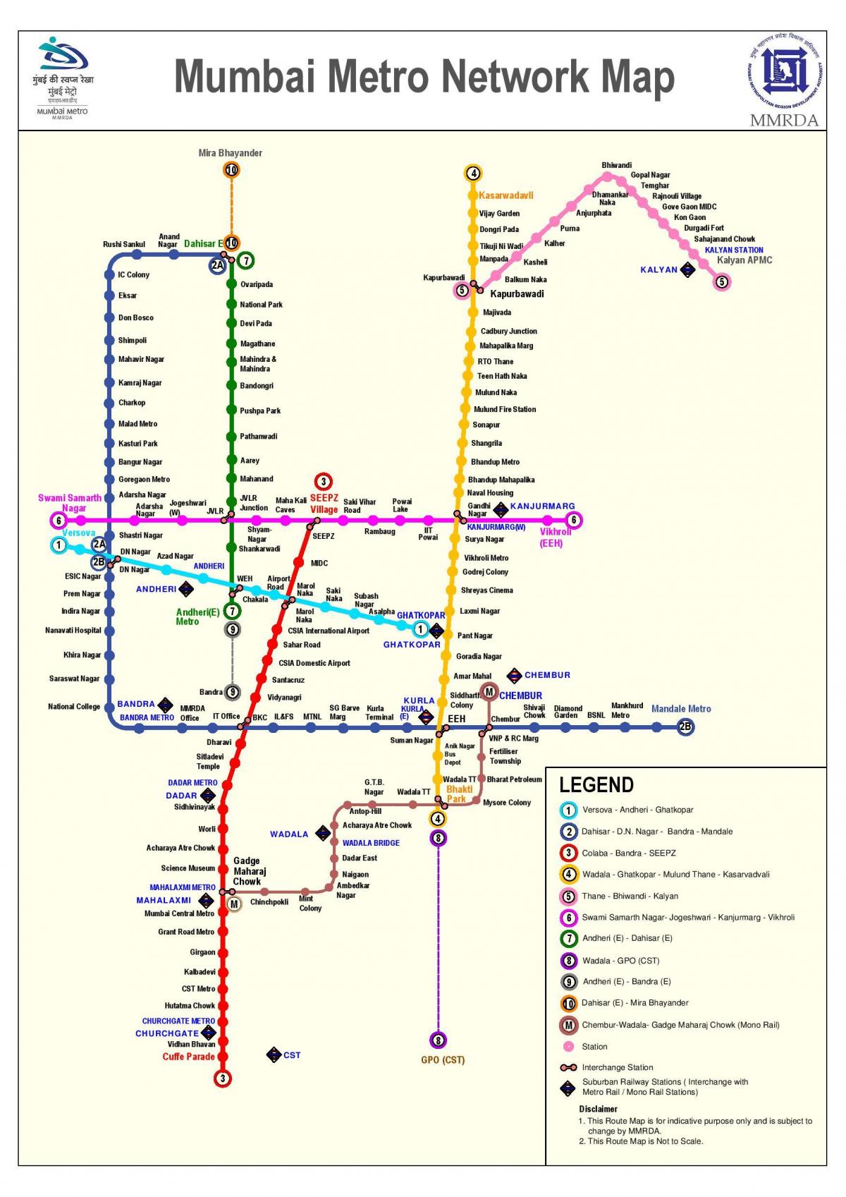 metro marsruudi kaardil Mumbai