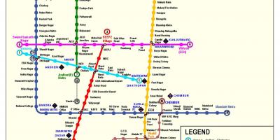 Metro marsruudi kaardil Mumbai