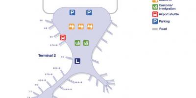 Terminal 2 Mumbai airport kaart