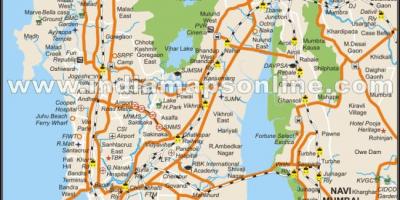 Füüsiline kaart Mumbai