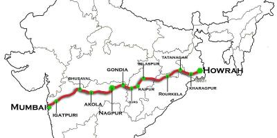 Nagpur Mumbai express maanteel kaart