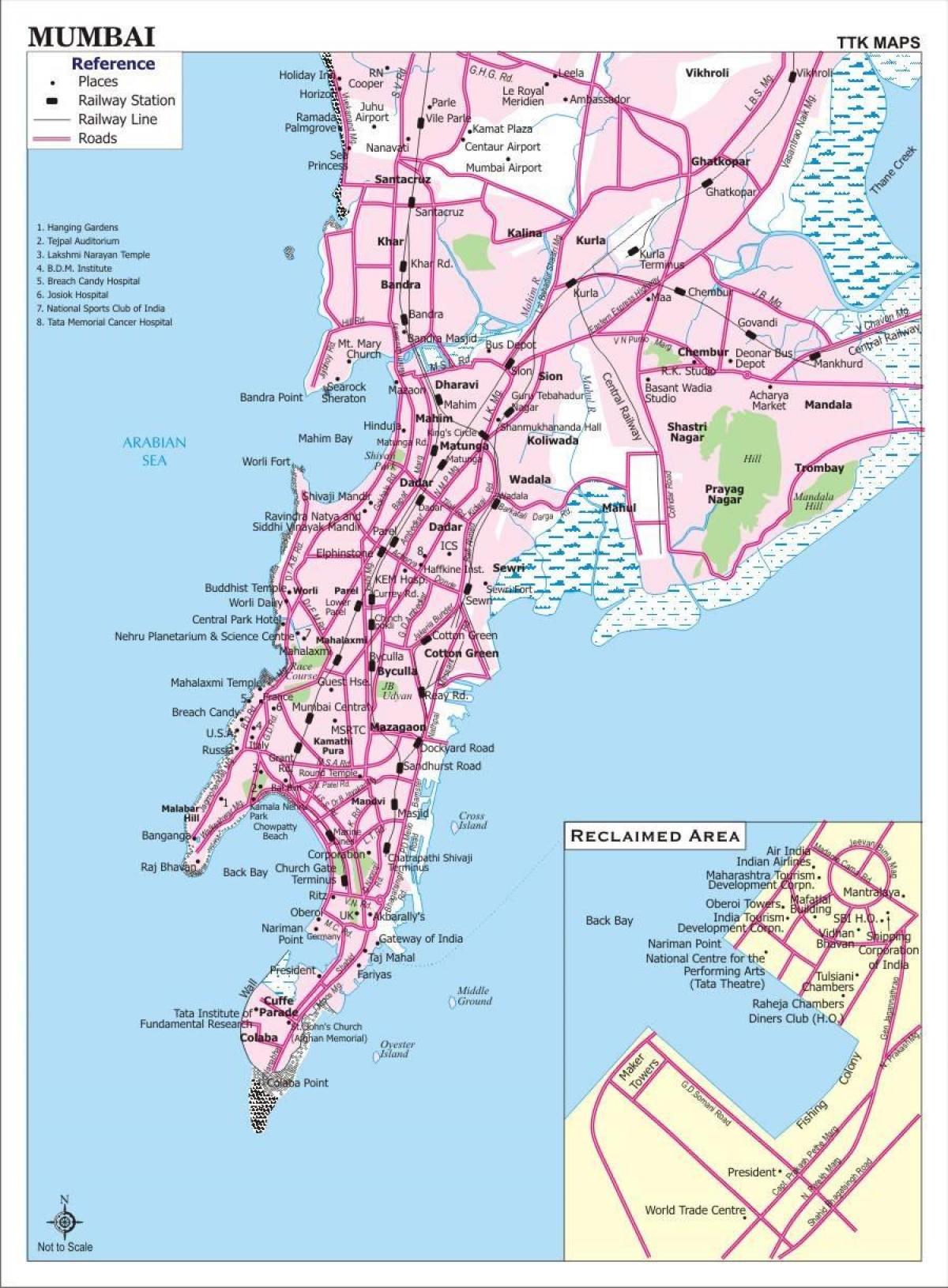 kaart Bombay linna