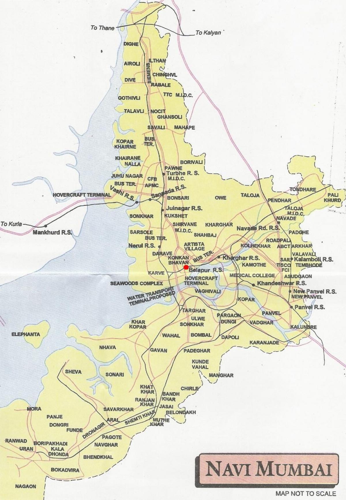 kaart navi Mumbai linnas