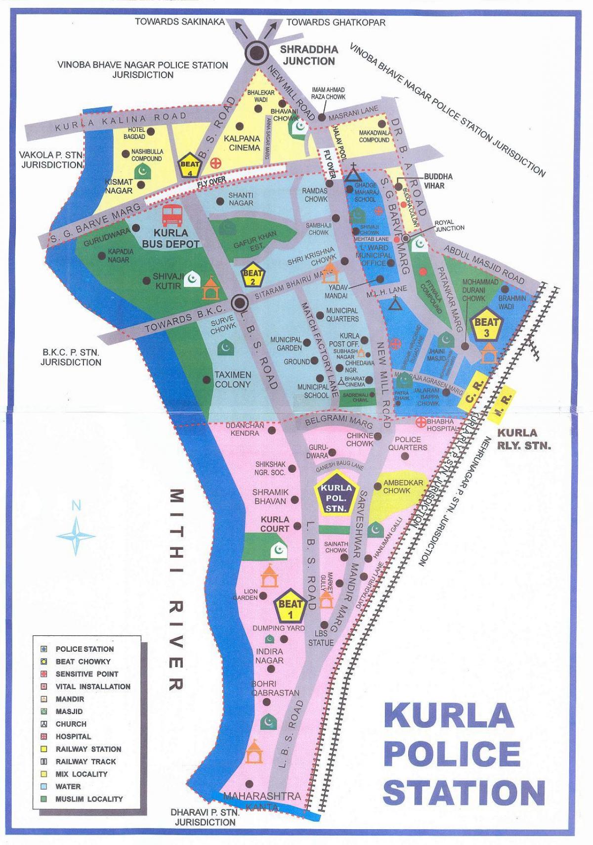 kaart Kurla Mumbai