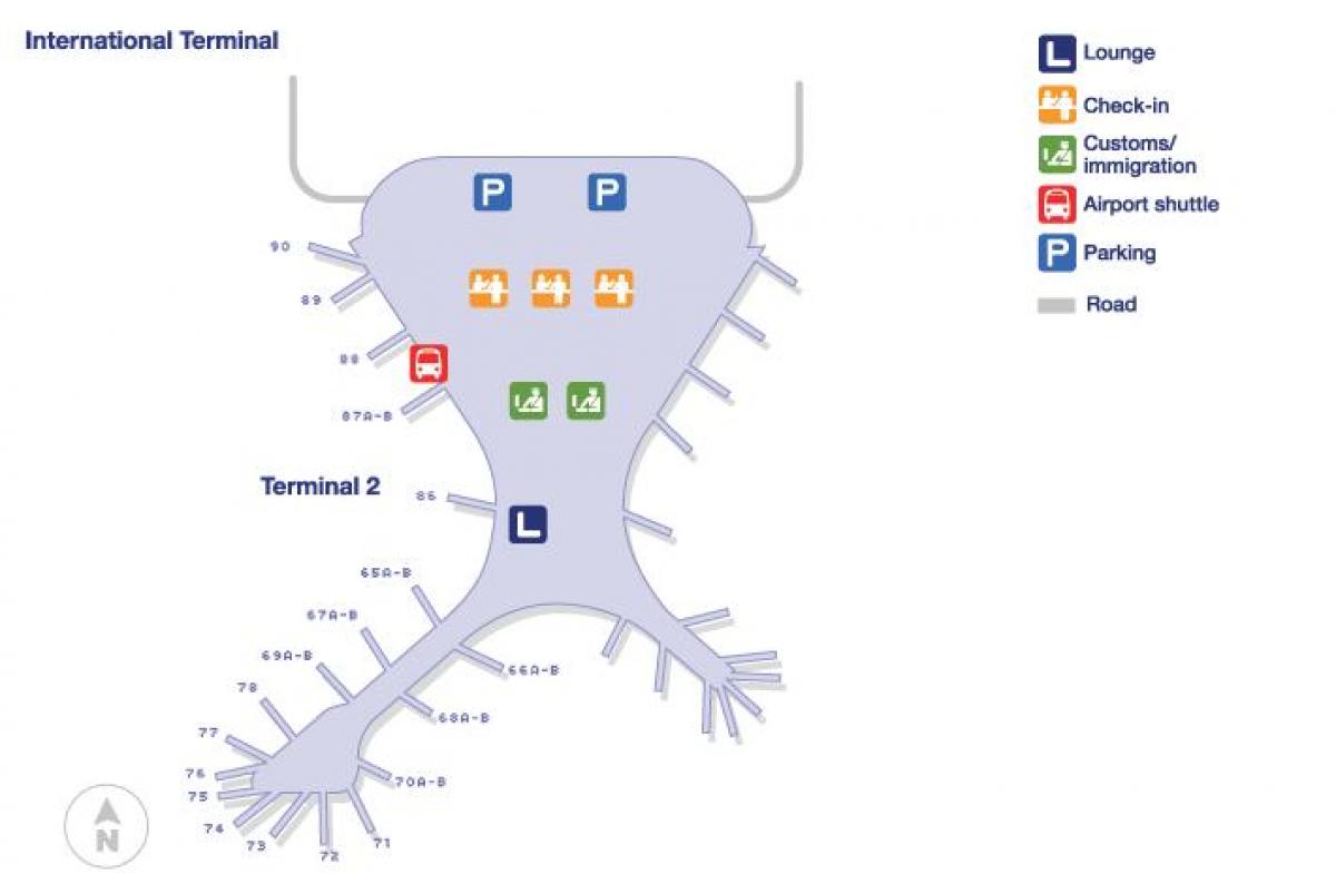 terminal 2 Mumbai airport kaart