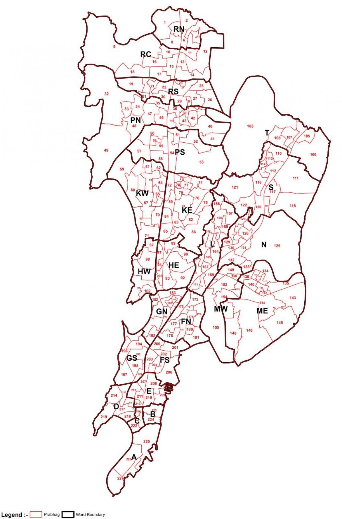 Mumbai kaardil piirkond, tark