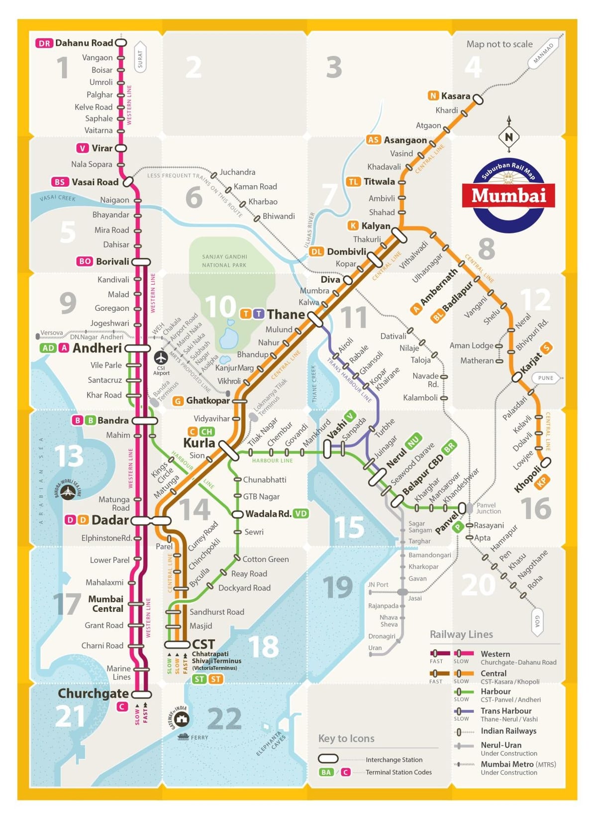 lääne-line kaart Mumbai