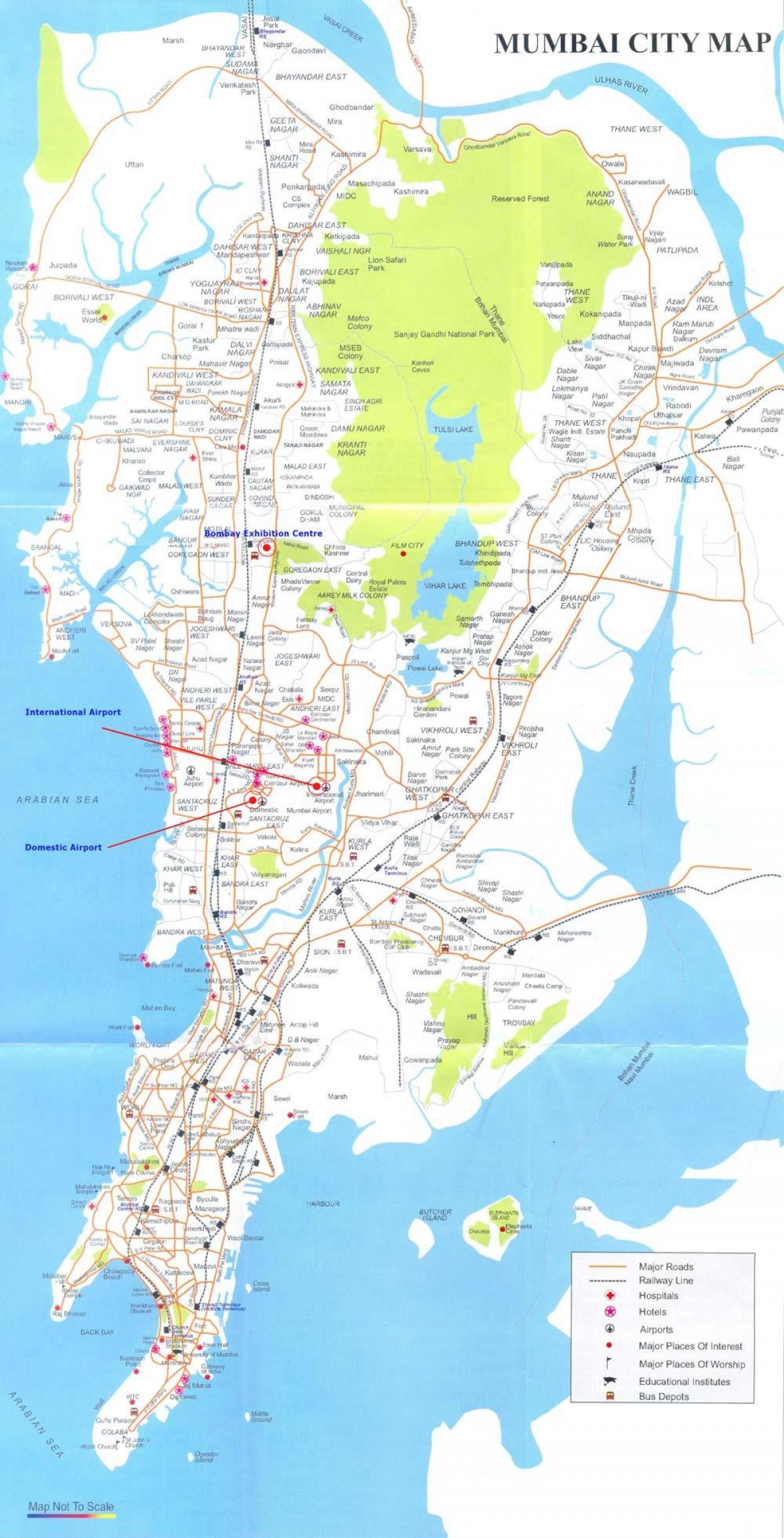 kaart Mumbai thane