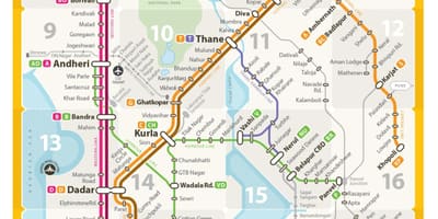 Lääne-line kaart Mumbai